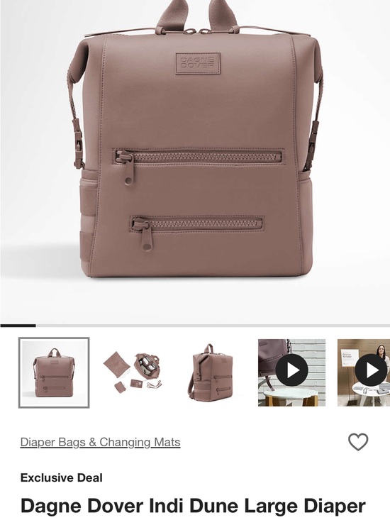 Dagne Dover Handbags - Dagne Dover Indi Large Diaper Backpack Dune Neoprene Stroller Straps